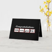 DC-graad - AANGEPASTE NAAM - Gefeliciteerd Kaart (Gele Bloem)