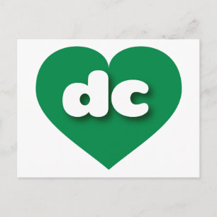 dc groen hart - Ik hou van dc Briefkaart
