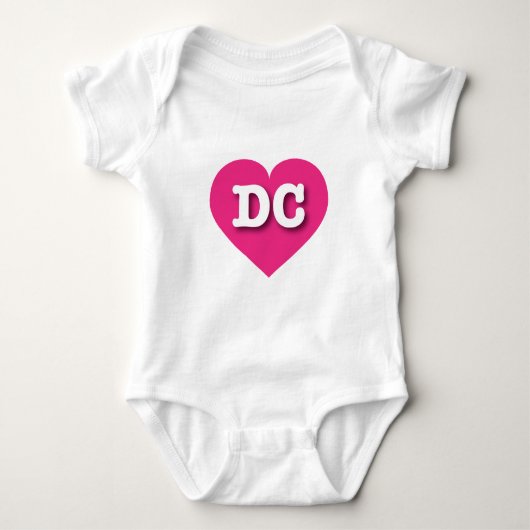 DC Hot Pink Heart - Ik hou van DC Romper (Voorkant)