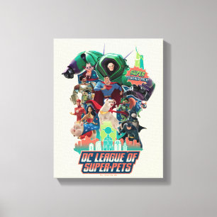 DC League of Super-Pets Battle for Metropolis Canvas Afdruk
