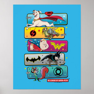 DC-liga van superpanelen Poster