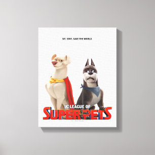 DC-Liga voor theaterkunst van superhuisdieren Canvas Afdruk