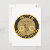 DC-LOGO - DOCTOR CHIROPRACTISCHE CADUCEUS BRIEFKAART (Voorkant / Achterkant)