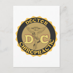 DC-LOGO - DOCTOR CHIROPRACTISCHE CADUCEUS BRIEFKAART