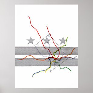 DC-metrokaart Poster