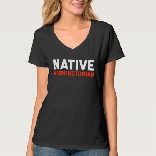 DC Native Washingtonian Hometown Washington D C T-shirt (Voorkant)