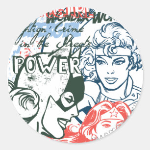 DC-originelen - uitgespaard Ronde Sticker