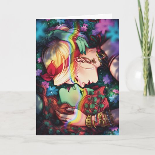 DC Pride Harley Quinn en Poison Ivy Comic Hoesje Kaart (Voorkant)