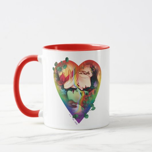DC Pride Harley Quinn en Poison Ivy Comic Hoesje Mok (Links)