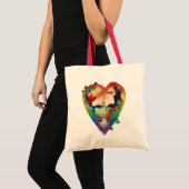 DC Pride Harley Quinn en Poison Ivy Comic Hoesje Tote Bag (Voorkant (product))