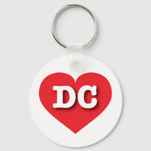 DC Red Heart - Ik hou van DC Sleutelhanger