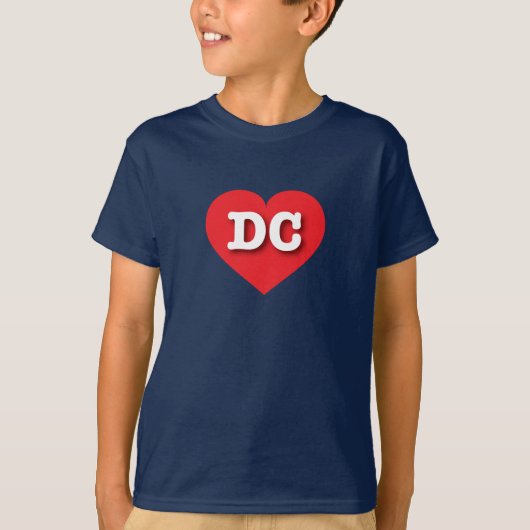 DC Red Heart - Ik hou van DC T-shirt (Voorkant)