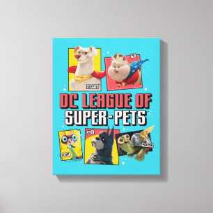 DC-reeks van Super-Pets-tekenpanelen Canvas Afdruk