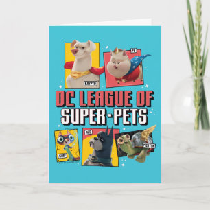 DC-reeks van Super-Pets-tekenpanelen Kaart