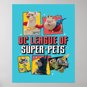 DC-reeks van Super-Pets-tekenpanelen Poster