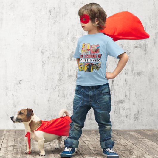 DC-reeks van Super-Pets-tekenpanelen T-shirt