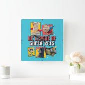 DC-reeks van Super-Pets-tekenpanelen Vierkante Klok (Huis)