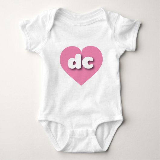 dc roze hart - Ik hou van dc Romper (Voorkant)