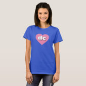 dc roze hart - Ik hou van dc T-shirt (Voorkant volledig)
