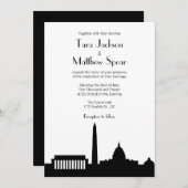 DC Skyline Wedding Uitnodiging (Voorkant / Achterkant)