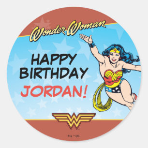 DC-strips Dagen Wonder Woman Ronde Sticker