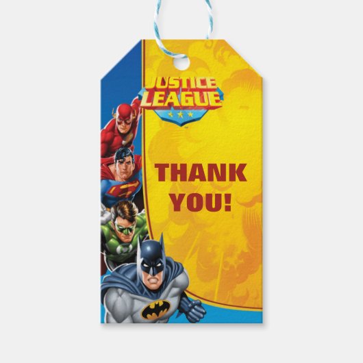 DC-strips | Justice League - Birthday Cadeaulabel (Voorkant)