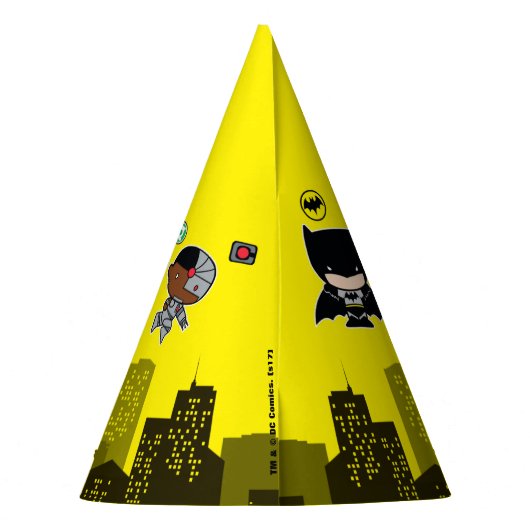 DC-strips | Justice League - Chibi Birthday Feesthoedjes (Achterkant)