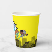 DC-strips | Justice League - Chibi Birthday Papieren Bekers (Achterkant)