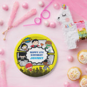 DC-strips | Justice League - Chibi Birthday Papieren Bordje (Feest)