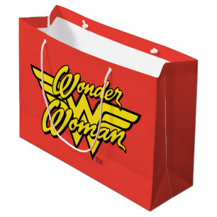 DC-strips Logo Wonder Woman Fijne verjaardag Large Cadeautasje