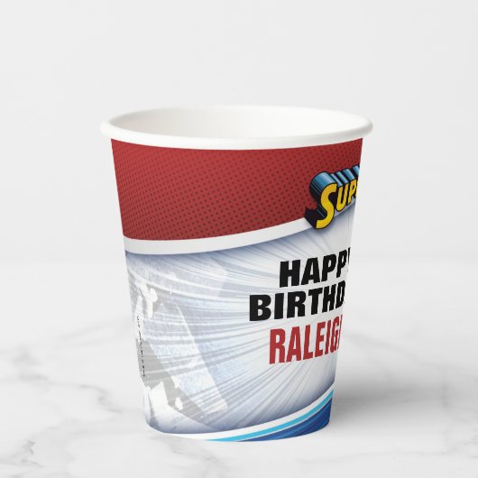 DC-strips | Superman - Birthday  Papieren Bekers (Voorkant)