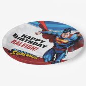 DC-strips | Superman - Birthday Papieren Bordje (Gekanteld)