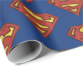DC-strips | Superman | Grunge Black Logo Cadeaupapier (Rol Hoek)