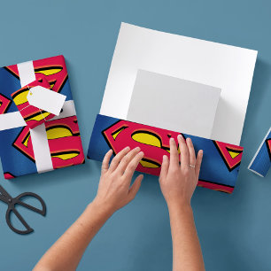 DC-strips Superman Klassieke Logo Cadeaupapier