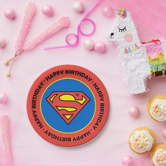 DC-strips | Superman | Klassieke Logo Papieren Bordje (Feest)