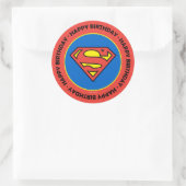 DC-strips | Superman | Klassieke Logo Ronde Sticker (Tas)