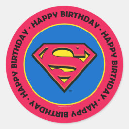 DC-strips | Superman | Klassieke Logo Ronde Sticker