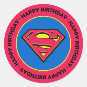 DC-strips Superman Klassieke Logo Ronde Sticker
