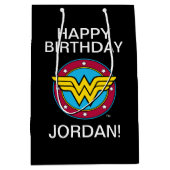 DC-strips | Wonder Woman Circle & Stars Logo Medium Cadeauzakje (Voorkant)