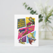 DC Super Hero Meisjes Actie Panelen Briefkaart (Staand voorkant)