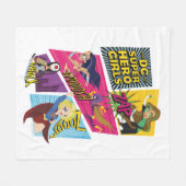 DC Super Hero Meisjes Actie Panelen Fleece Deken (Voorkant (Horizontaal))