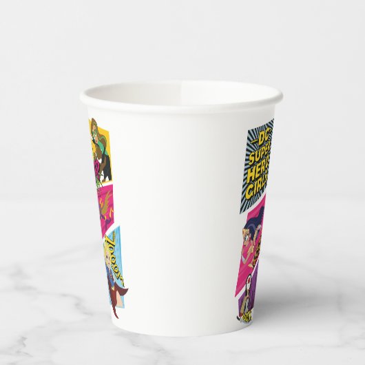 DC Super Hero Meisjes Actie Panelen Papieren Bekers (Links)