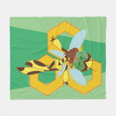 DC Super Hero Meisjes Bumble Bee Fleece Deken (Voorkant (Horizontaal))