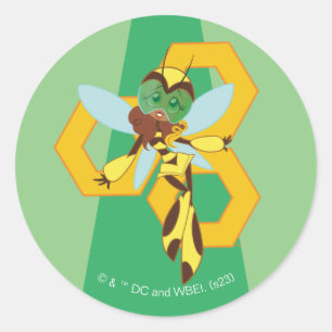 DC Super Hero Meisjes Bumble Bee Ronde Sticker