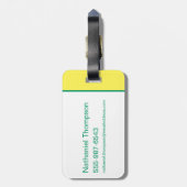 DC Super Hero Meisjes Groene Lantaarn Bagagelabel (Achterkant verticaal)