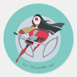 DC Super Hero Meisjes Katana Ronde Sticker