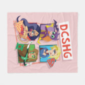 DC Super Hero Meisjes Quartet Fleece Deken (Voorkant (Horizontaal))