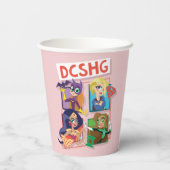 DC Super Hero Meisjes Quartet Papieren Bekers (Achterkant)
