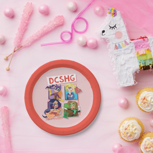 DC Super Hero Meisjes Quartet Papieren Bordje (Feest)