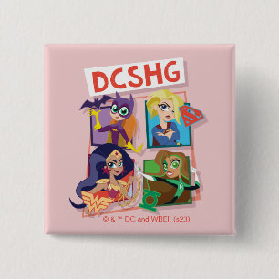 DC Super Hero Meisjes Quartet Vierkante Button 5,1 Cm